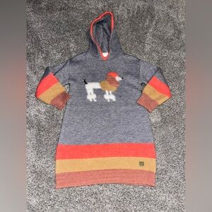 4t Deux par deux sweater hoodie dress with poodle vguc